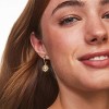 Kendra Scott Hazel Hoop Earrings - White Opalite: 14K Gold Over Brass, Post Closure, 1.04" Length, 4.5g Weight - 2 of 2