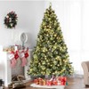 VINGLI 7ft Prelit Christmas Tree w/ 650 Multicolor LED Light, Artificial Xmas Pine Tree with 1200 PE&PVC Branch Tips - 2 of 4