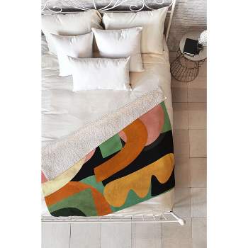 Nadja Minimal Modern Abstract 32 Fleece Throw Blanket - Deny Designs