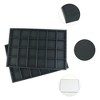 Unique Bargains Stackable Black PU Leather Jewelry Trays with Removable Dividers - 3 of 4