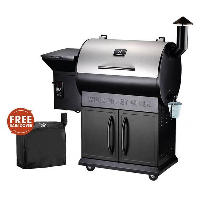 ZPG-700D2E Wood Pellet Grill BBQ Smoker Digital Control with Cover - Silver - Z Grills, 2 of 11