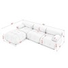 NicBex Modular Velvet Sectional Sofa,Button Tufted L Shaped Couch with Reversible Ottoman for Living Room,Apartment,Office,Pink - 3 of 4