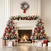 COZONY 3ft Premium Artificial Christmas Tree with 78 Warm White LEDs, with 8 Lighting Modes, Snow-Flocked Branches & Red Berries for Holiday Décor - 4 of 4