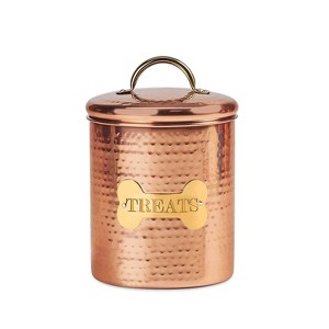 Amici Pet King Charles Copper Dog Medium Canister 7 Inch, 38 oz. , Copper Gold - 1 of 4