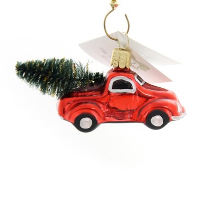 Golden Bell Collection 1.5 Inch Little Truck With Tree Ornament Pick Up Vehicle Tree Ornaments