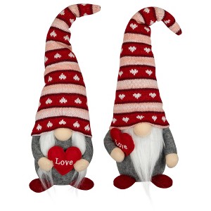 Northlight Girl and Boy "Love" Heart Valentine's Day Gnomes - 15" - Set of 2 - 1 of 4