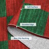 Checkered Christmas Rugs for Living Room 4x6 Washable Soft Low Pile Area Rug ,Holiday Decorative Accent Indoor Rug for Bedroom Nursery,Red/Green - 4 of 4