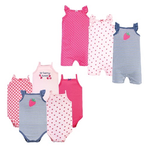 Hudson Baby Infant Girl Cotton Sleeveless Bodysuits, Girl Ice Cream Truck,  9-12 Months : Target