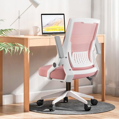 COMHOMA Mesh Office Chair with Flip-Up Armrests Mid Back Computer Chair
