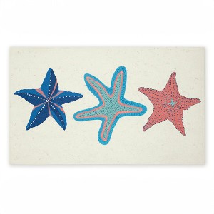 Stupell Industries Coastal Americana Starfish Printed Outdoor Door Mat, design by Darlene Seale, 18"x30" - 1 of 4