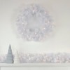 Northlight Pre-Lit Pine Artificial Christmas Wreath - 24" - White - Clear Lights - image 2 of 4