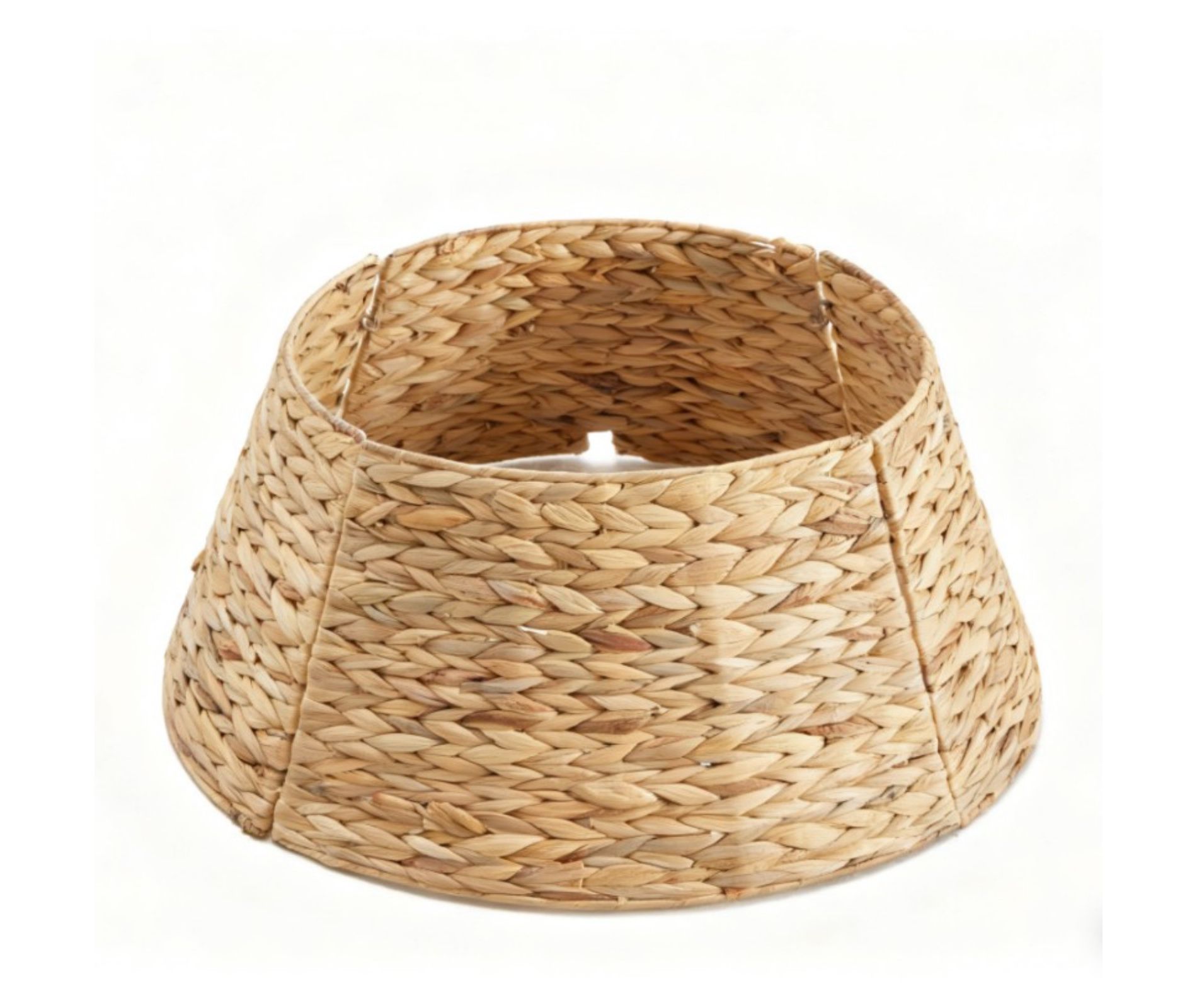 SEVOBAL Christmas Tree Stands Christmas Tree Collars, Rattan Tree Skirts and Stand Base Covers, Christmas Decorations, Brown, 16.93"*24.02"*10.24"