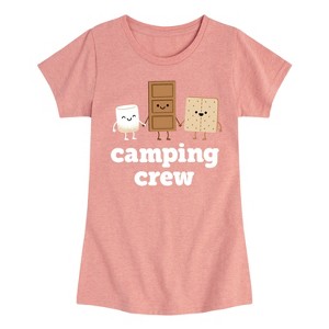 Girls' - Instant Message - Camping Crew Smores Fitted Short Sleeve Graphic T-Shirt - 1 of 4