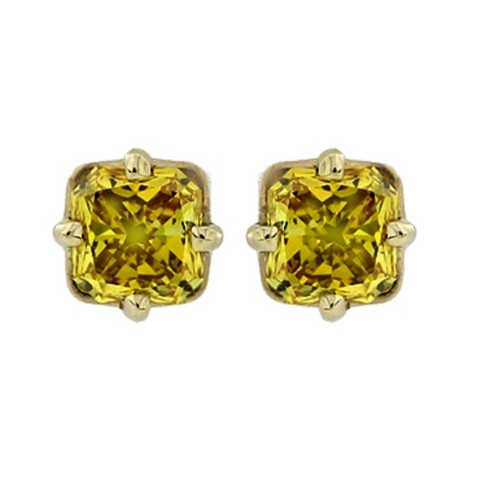 Pompeii3 1/2ct Diamond Studs Screw Back Earrings 14k Yellow Gold