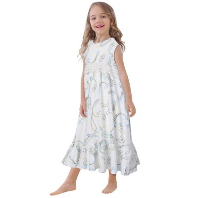 Girls Nightgown Dress Princess Lace Sleeveless Pajamas Cute Nightwear Size 10-12 Years Youth Teen Girls