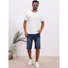 INSPIRE CHIC Men's Waffle Fabric Classic Crew Neck Raglan Short Sleeves T-Shirt - 2 of 4