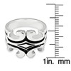 West Coast Jewelry Men's Polished Sideways Fleur De Lis Stainless Steel Ring - 3 of 3