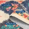 Washable Modern Floral Rug - Non-Slip Lightweight Thin Carpet, Non-Shedding Soft Low Pile Floor Cover for Bedroom Living Room - 4 of 4