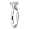 CREATED FOREVER | Sterling Silver 1 CT TW Princess-Cut Lab-Grown Diamond Solitaire Engagement Ring with Side Accents - 2 of 4