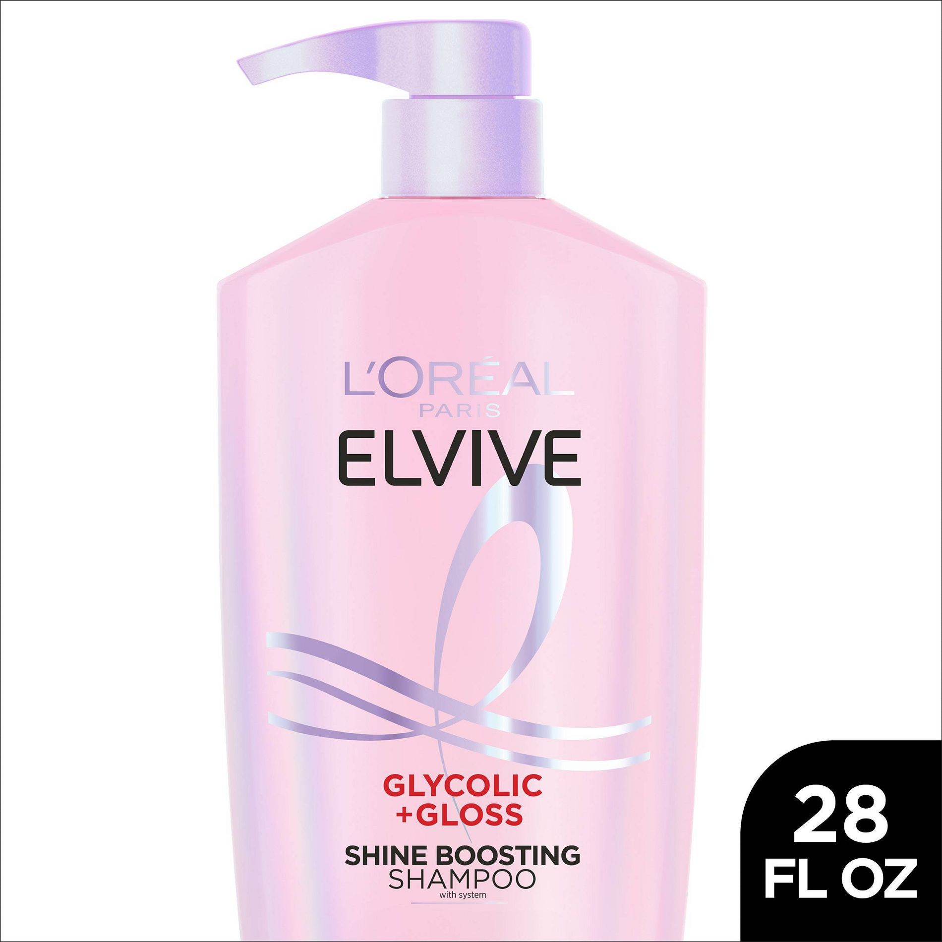 L'Oreal Paris Elvive Glycolic Gloss Shine Boosting Shampoo - 28 fl oz: Daily Use, Grapefruit, Jasmine, Paraben-Free