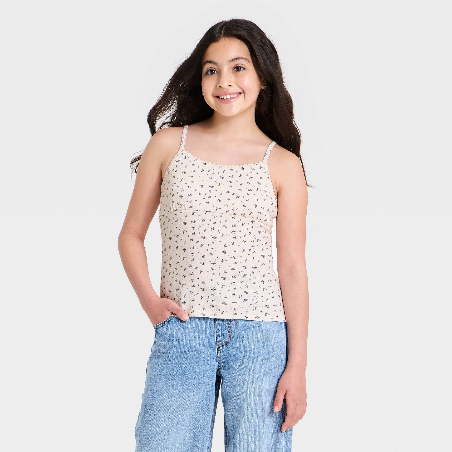 Girls' Pointelle Tank Top - art class™