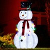SEVOBAL 4FT Snowman Christmas Yard Decorations, Pull Up Snowman for Xmas Outdoor Holiday Indoor Decor Holiday Displays, White, 27.5"*23.6"*47.24" - 2 of 4