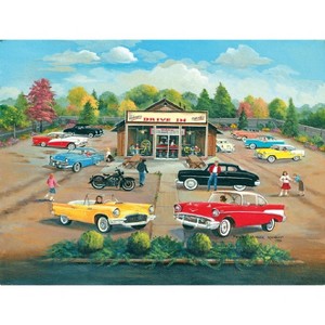 Sunsout 50's Drive In 300 pc Jigsaw Puzzle 22154 - 1 of 4