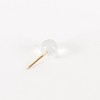 Fashion Sphere Push Pins, Plastic, Clear/Rose Gold, 0.44, 100