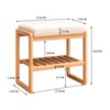 CAVINAS Modern 2-Tier Small Ottoman Bench with Storage Shelf,Upholstered Storage Bench for Entryway,Living Room - 4 of 4