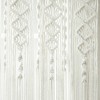 1pc 40"x84" Light Filtering Boho Macrame Textured Indoor/Outdoor Curtain Panel White - Lush Décor - 4 of 4