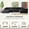 Whisen Oversized Chenille Sectional Compressed Sofa with Ottomans, No-Assembly Design - 4 of 4