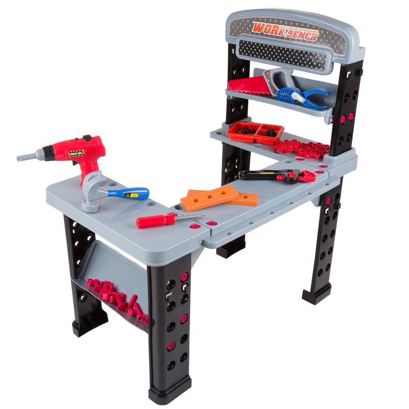 Pretend Play 75-Piece Tool Set & Adjustable Workbench by Hey! Play!, 3 of 10