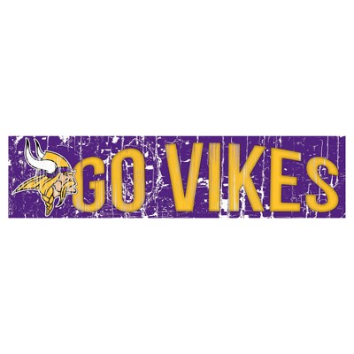 24 NFL Minnesota Vikings Round Distressed Sign