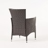 Sapphtopaz Patio Dining Chairs Wicker Outdoor Chair with Thick Cushion, Wicker Back for Garden, Patio, Lawn, Backyard - 3 of 4