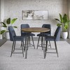 Jofran,Mid-Century Modern Faux Leather Upholstered Counter Height Barstool (Set of 2) - 4 of 4