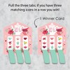 Big Dot of Happiness Floral Let's Par-Tea - Garden Tea Party Game Pickle Cards - Pull Tabs 3-in-a-Row - Set of 12 - 3 of 4