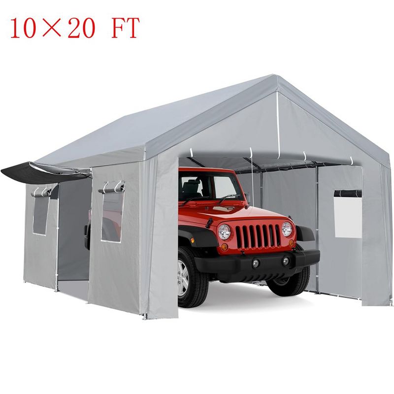 Car Canopy Garage Boat Party Tent With Ventilated Windows & Roll-up Doors, 1 of 7