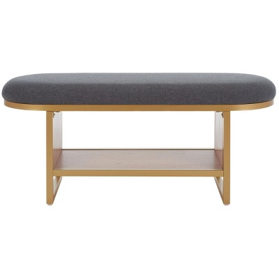 Iona Open Shelf Bench W/Cushion  - Safavieh
