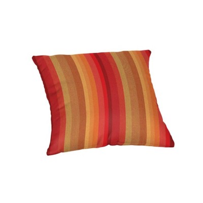 Casual Cushion Stripe Sunbrella Fabric 1-Piece Indoor/Outdoor Square Throw Pillow