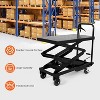 Hydraulic Lift Table, 500Lbs Capacity Lift Cart - 28.4" Height Manual Scissor Lift with Locking Wheels, Non-Slip Pad for Material Handling - 4 of 4