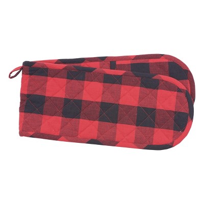 C&F Home Franklin Black/Red Double Oven Mitt