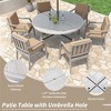Whisen Outdoor Dinning Set 4-Person Outdoor Wooden Dinning Set with an Umbrella Hole and Removable Cushions - 4 of 4
