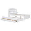 Full Size Wooden Platform Bed with Trundle, Storage Headboard and Drawers - 4 of 4