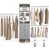 Aheaplus 21''-96'' Adjustable Closet System with 3 drawers, Hanging Rods, Storage Shelves - 2 of 4