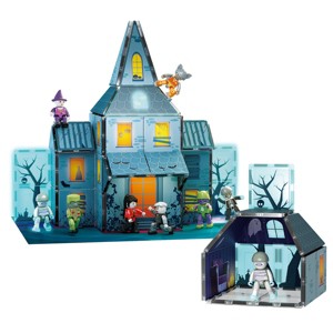 PICASSO-TILES 57 Piece Magnetic Tiles, Haunted House Theme Building Blocks, Educational Toy for Kids - 1 of 4