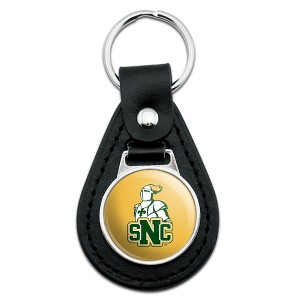 St. Norbert College Secondary Logo Black Leather Keychain - 1 of 4