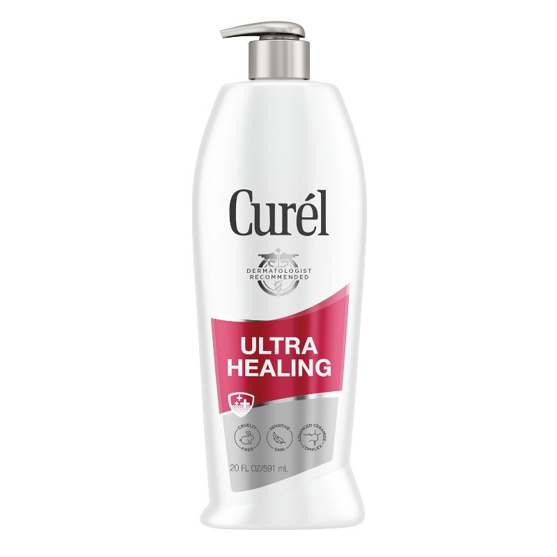 Curel Ultra Healing Hand and Body Lotion, Moisturizer For Dry Skin, Advanced Ceramide Complex Unscented - 20 fl oz, 1 of 9