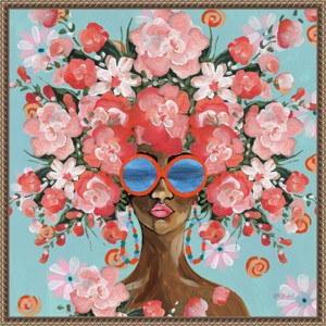 Amanti Art Sunning in Florals I by Yvette St. Amant Framed Canvas Wall Art - 1 of 4