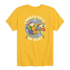 Boys' - Garfield - North Pole Or Bust Short Sleeve Graphic T-Shirt - 1 of 4