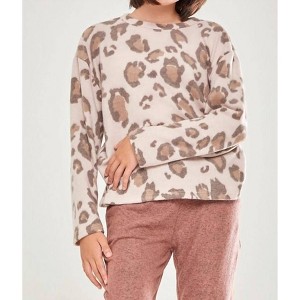 Girl LEOPARD TWIST OPEN BACK KNIT SWEATER - Good Girl - 1 of 4